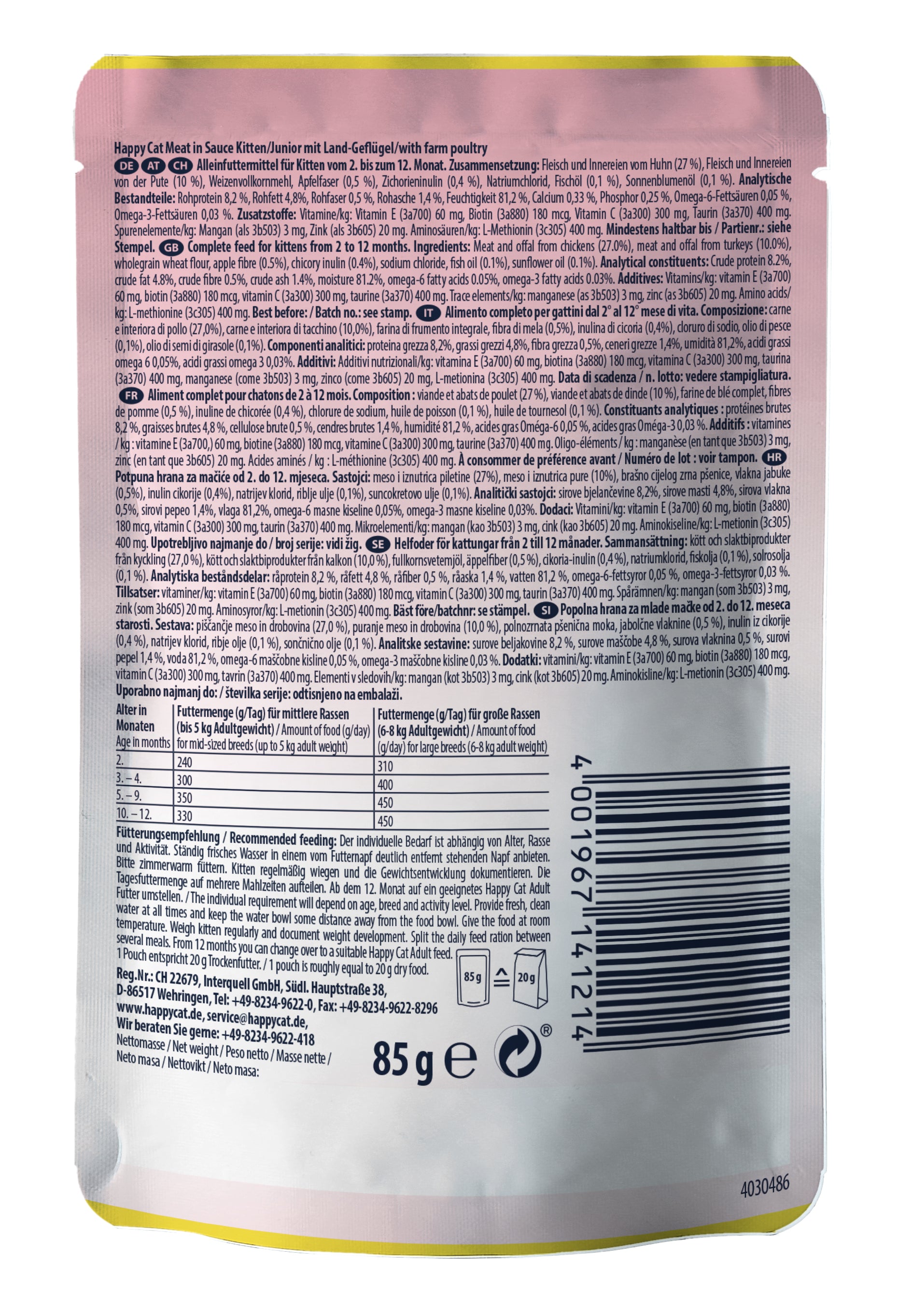 Kitten & Junior Farm Poultry Meat in Sauce