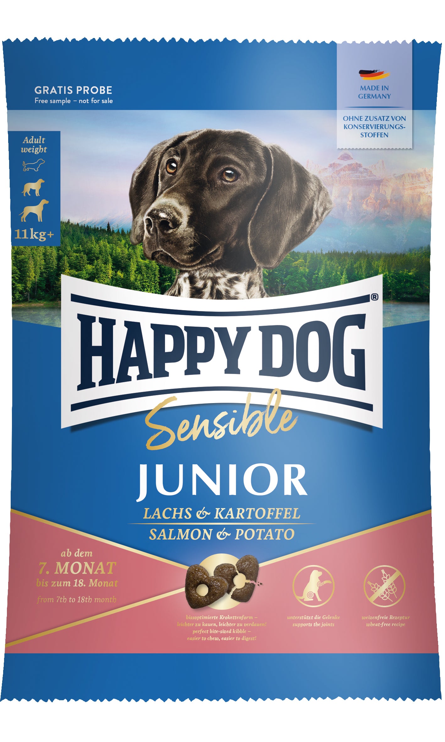 Happy Dog Sensible Junior Salmon & Rice sample