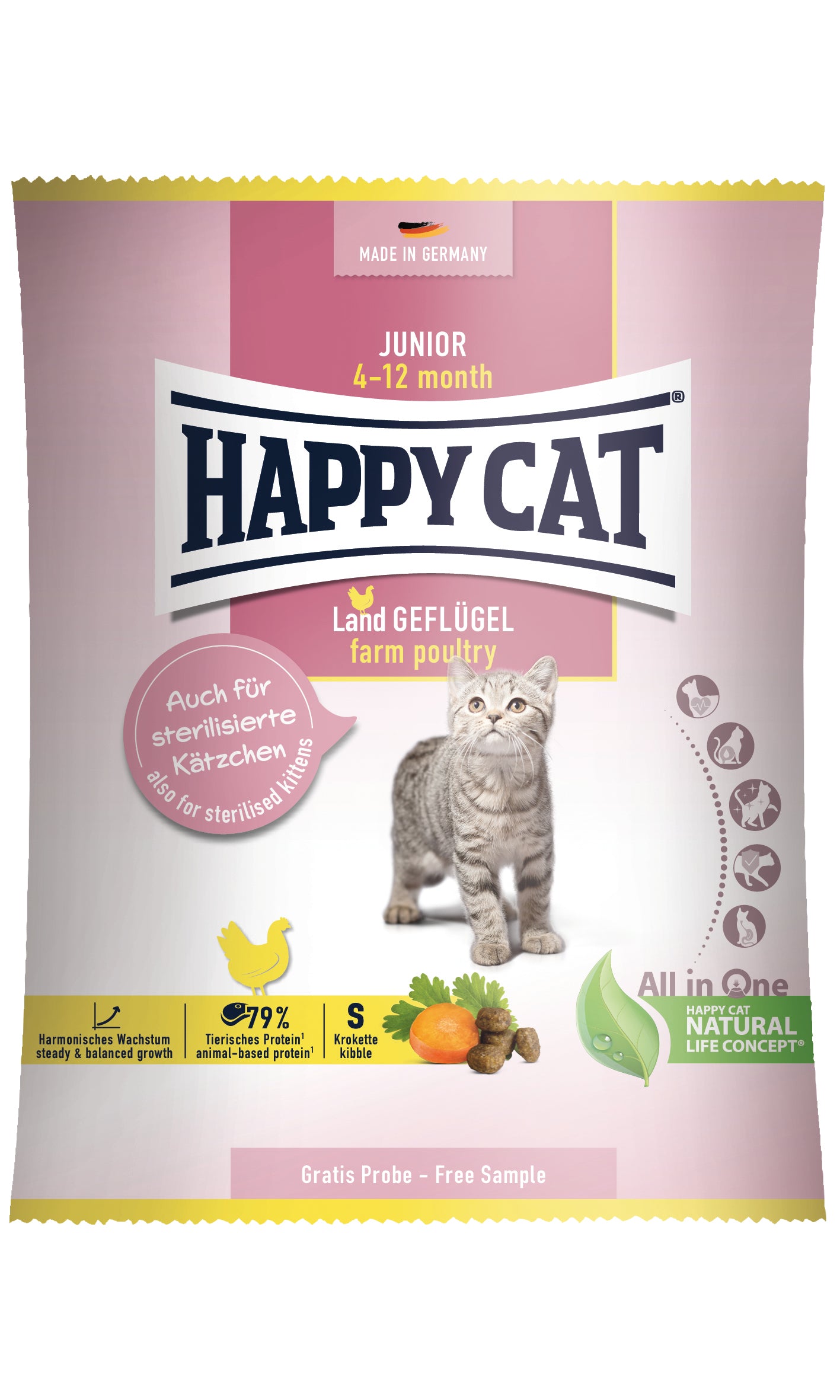 Happy Cat Junior Farm Poultry Sample