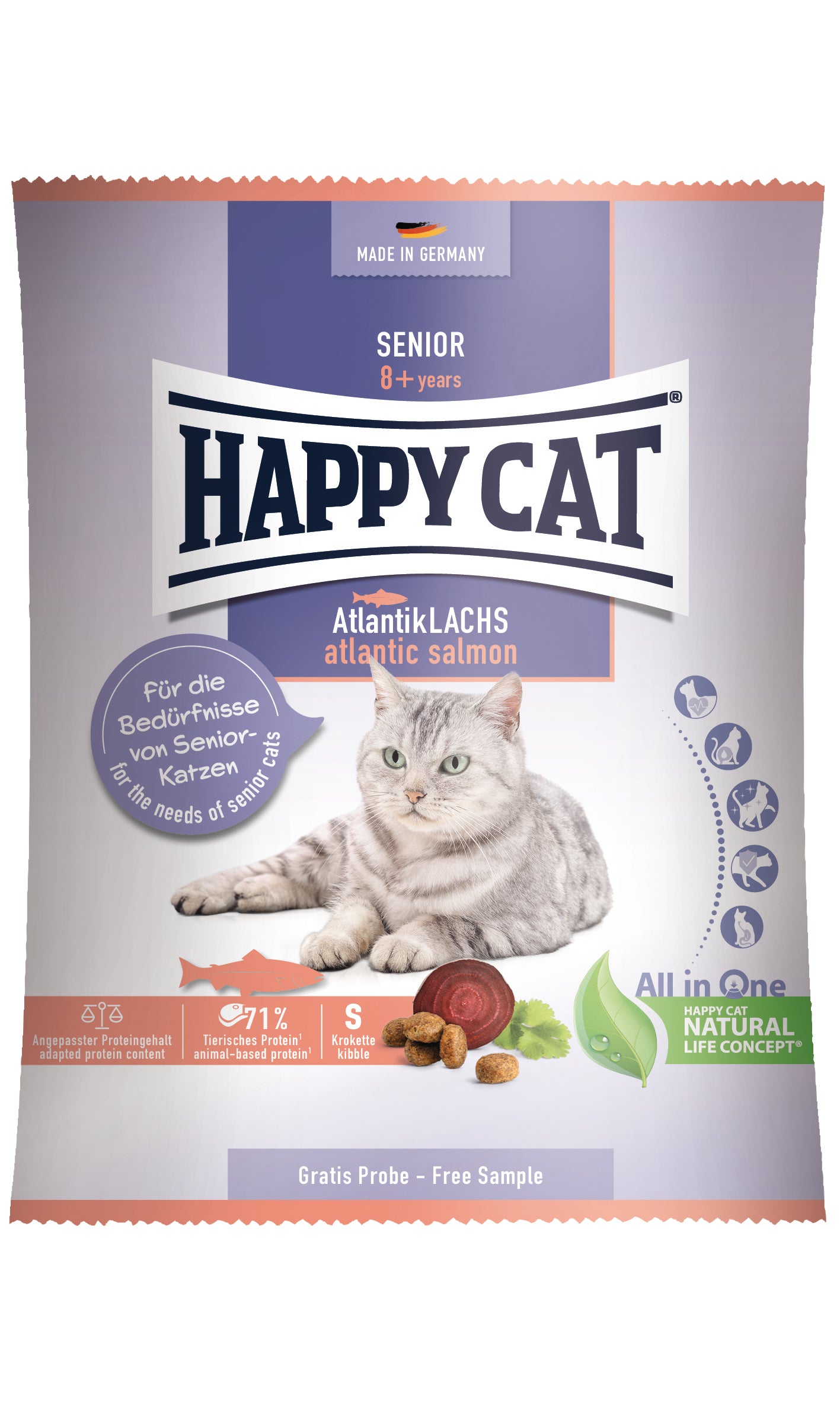Happy Cat Senior Atlantic Salmon Sample